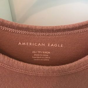 BURNT ORANGE CROPPED SHIRT